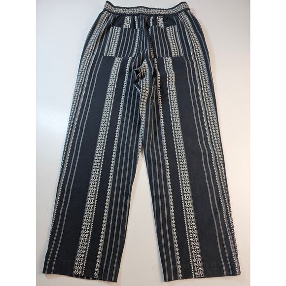 Anthropologie patch pocket ankle crop pants drawstring waist boho comfort small - Picture 4 of 11
